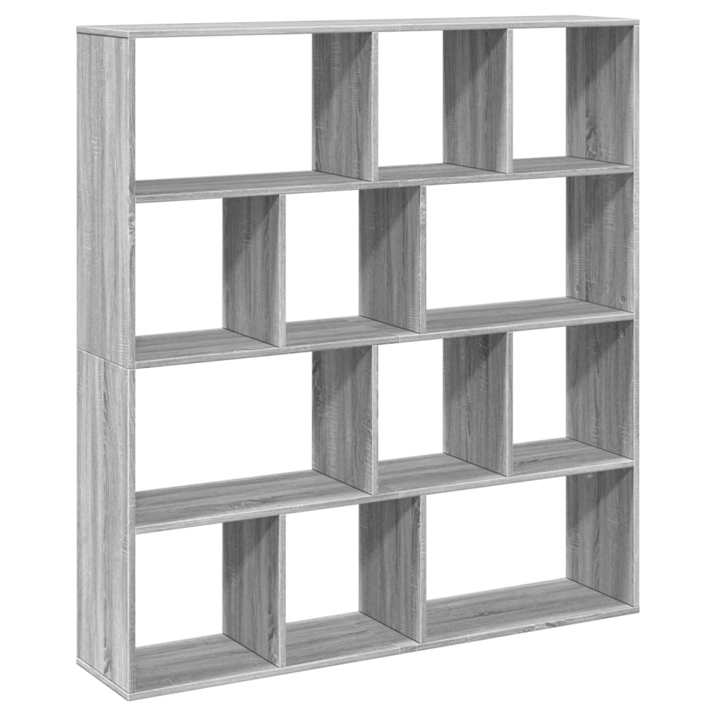 Bibliothèque sonoma gris 132x29x141,5 cm bois d'ingénierie - XIOS