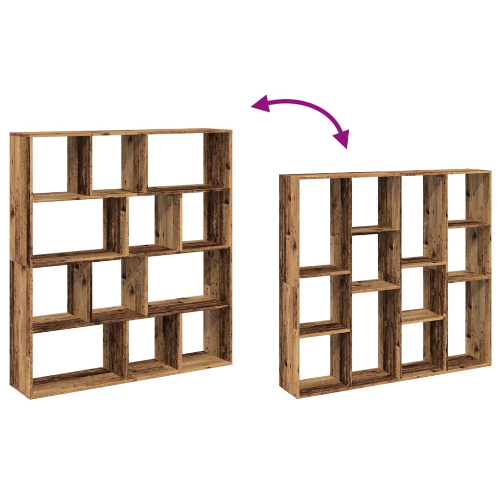 Bibliothèque vieux bois 132x29x141,5 cm bois d'ingénierie - XIOS