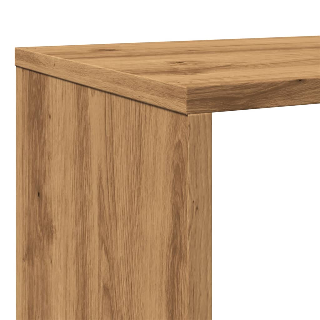 Bibliothèque chêne artisanal 132x29x141,5 cm bois d'ingénierie - XIOS