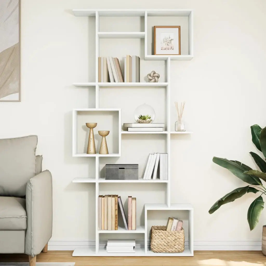 Bibliothèque blanc 92x29x188 cm bois d’ingénierie - XIOS