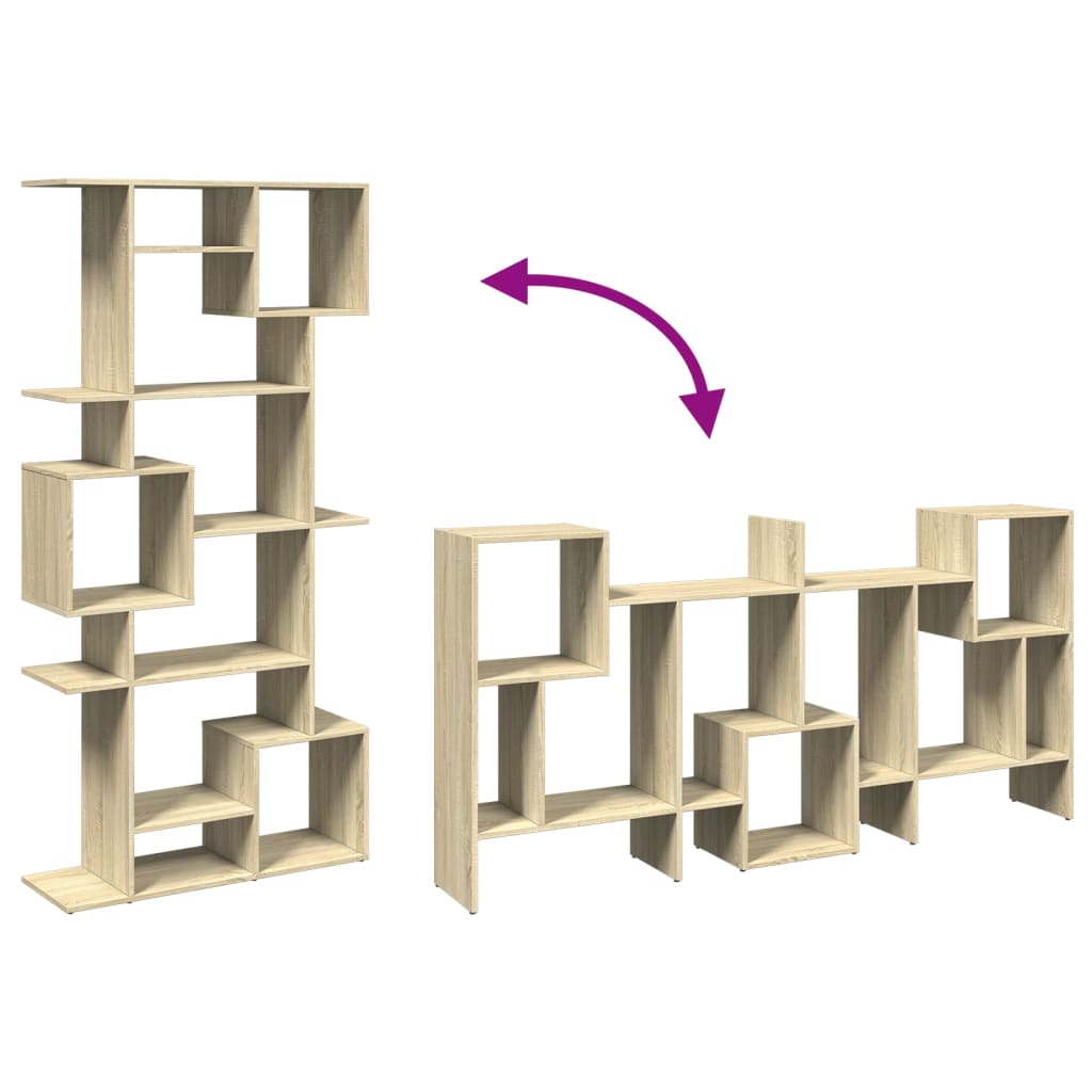 Bibliothèque chêne sonoma 92x29x188 cm bois d'ingénierie - XIOS