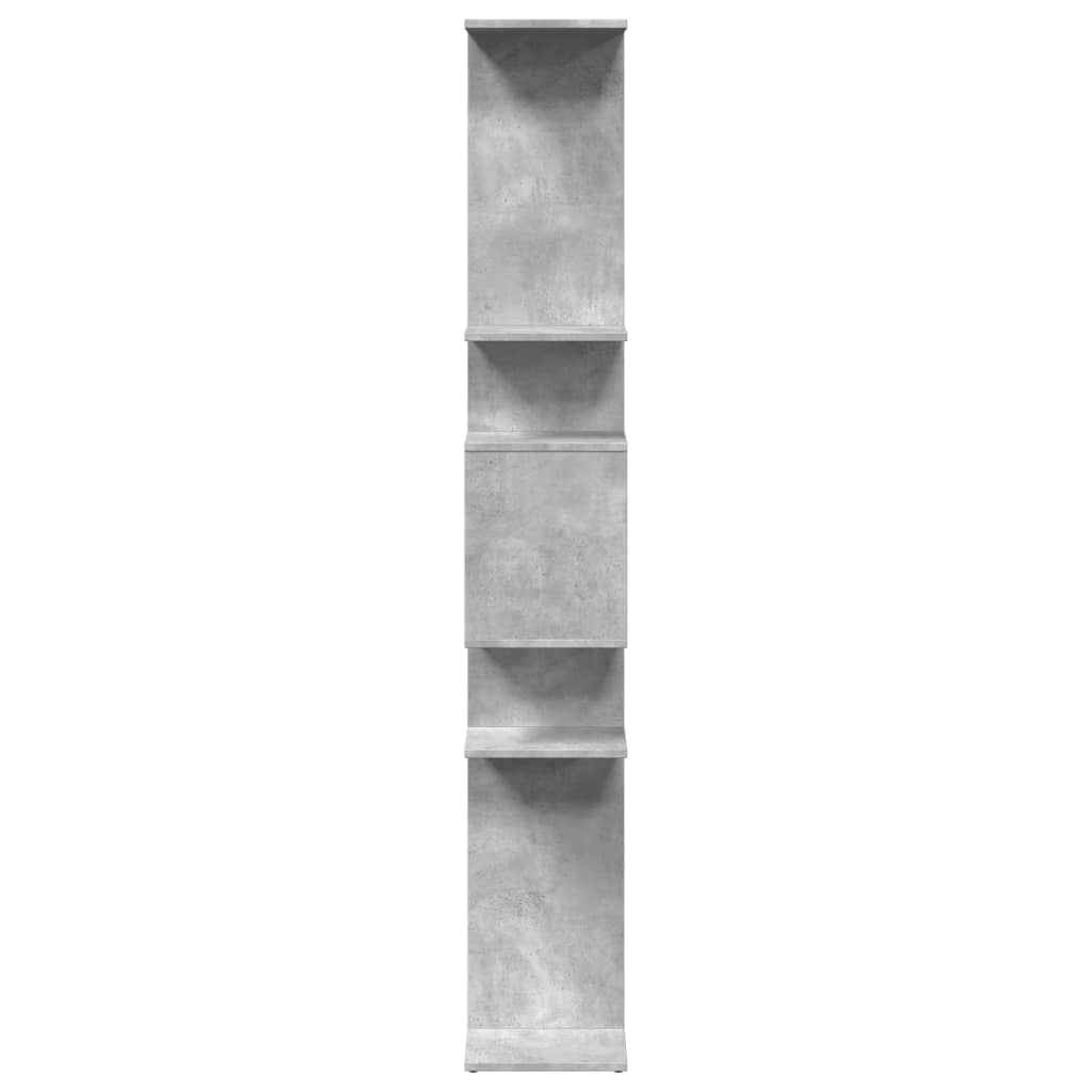 Bibliothèque gris béton 92x29x188 cm bois d'ingénierie - XIOS