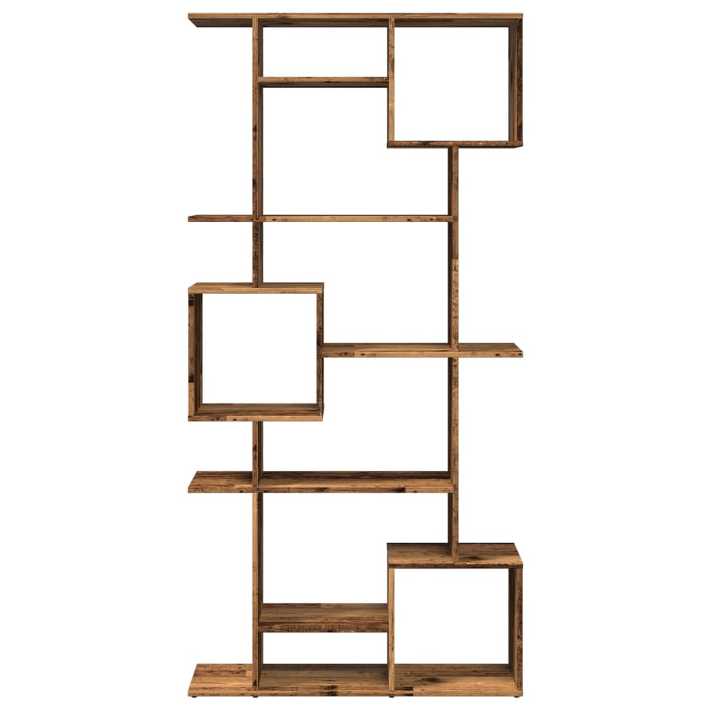 Bibliothèque vieux bois 92x29x188 cm bois d'ingénierie - XIOS