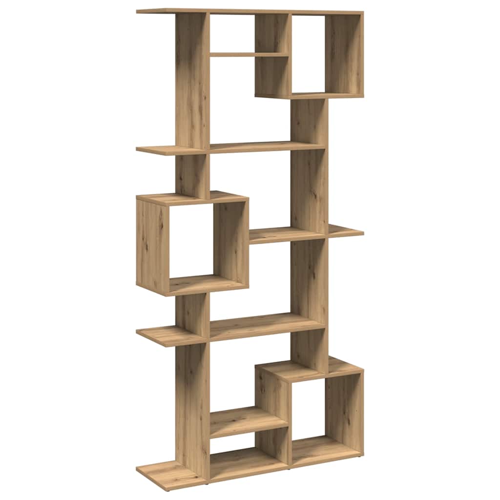 Bibliothèque chêne artisanal 92x29x188 cm bois d'ingénierie