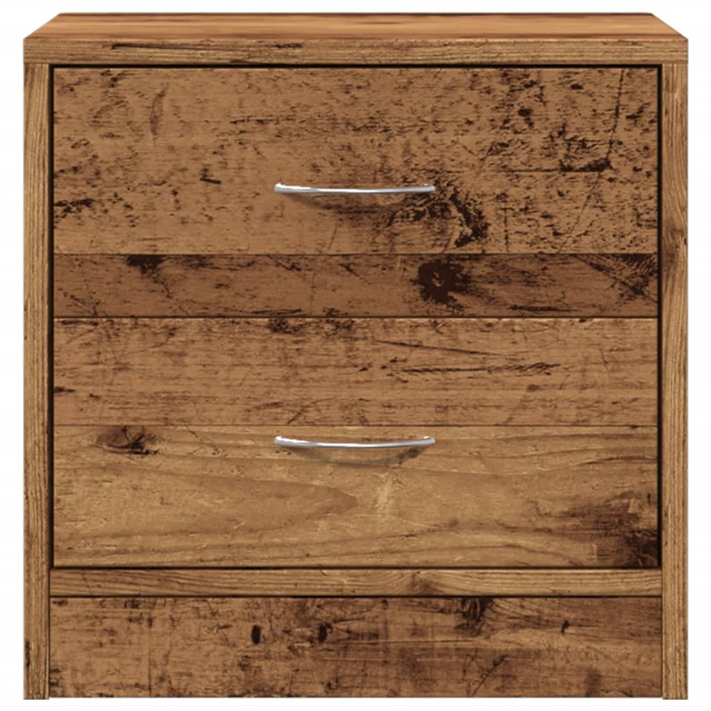 Tables de chevet 2 pcs vieux bois 40x30x40 cm bois d'ingénierie - XIOS