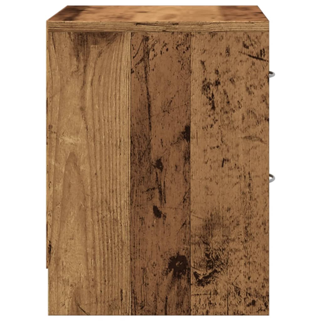 Tables de chevet 2 pcs vieux bois 40x30x40 cm bois d'ingénierie - XIOS