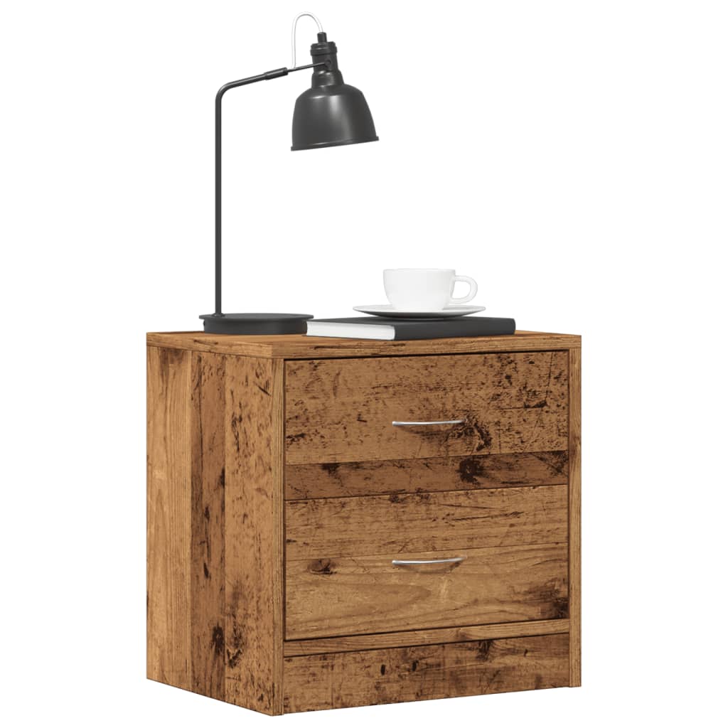 Tables de chevet 2 pcs vieux bois 40x30x40 cm bois d'ingénierie - XIOS