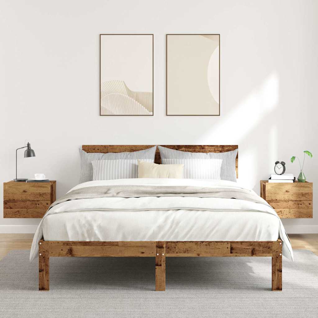 Tables de chevet murales 2 pcs vieux bois 40x32x30 cm - XIOS