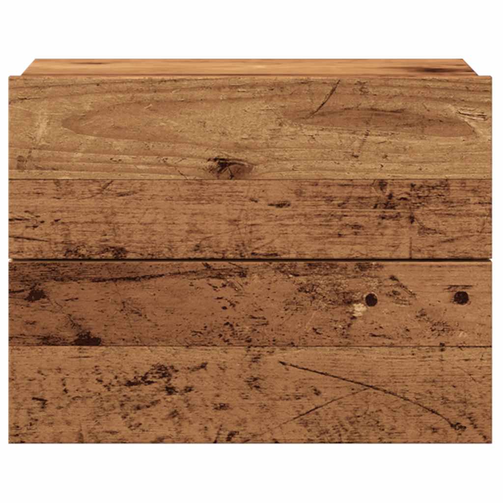 Tables de chevet murales 2 pcs vieux bois 40x32x30 cm