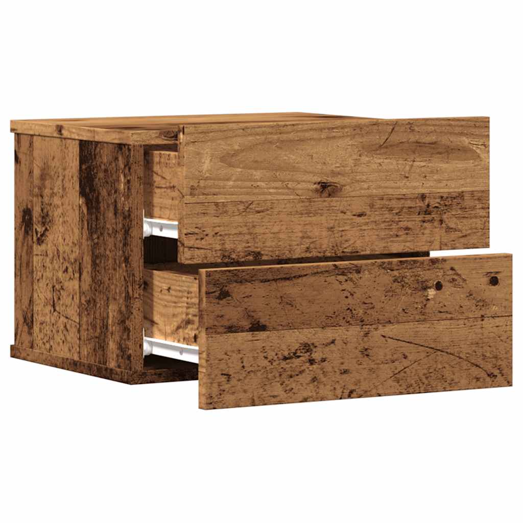 Tables de chevet murales 2 pcs vieux bois 40x32x30 cm - XIOS