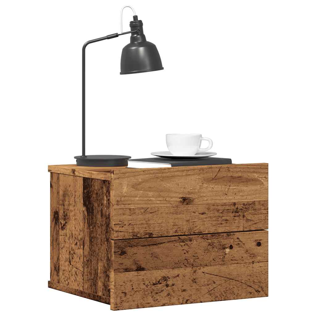 Tables de chevet murales 2 pcs vieux bois 40x32x30 cm - XIOS