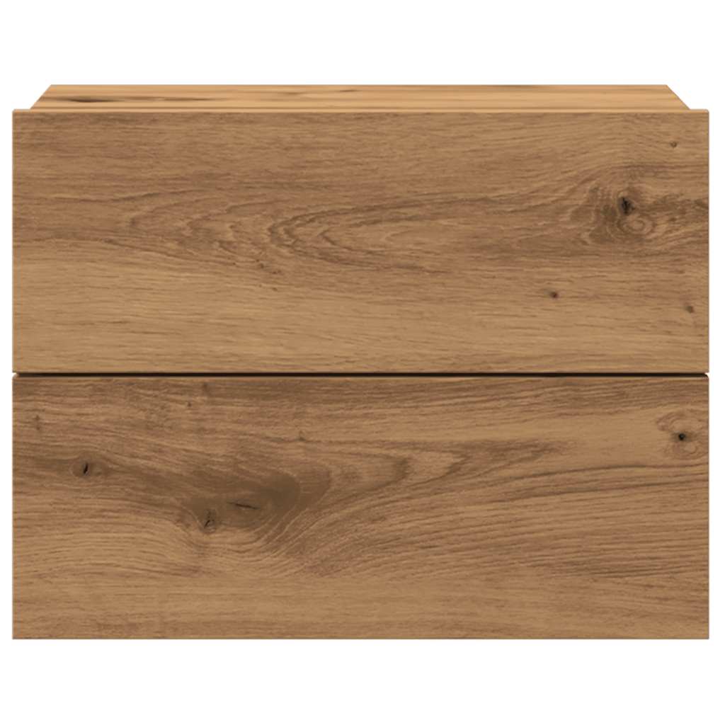 Tables de chevet murales 2 pcs chêne artisanal 40x32x30 cm - XIOS
