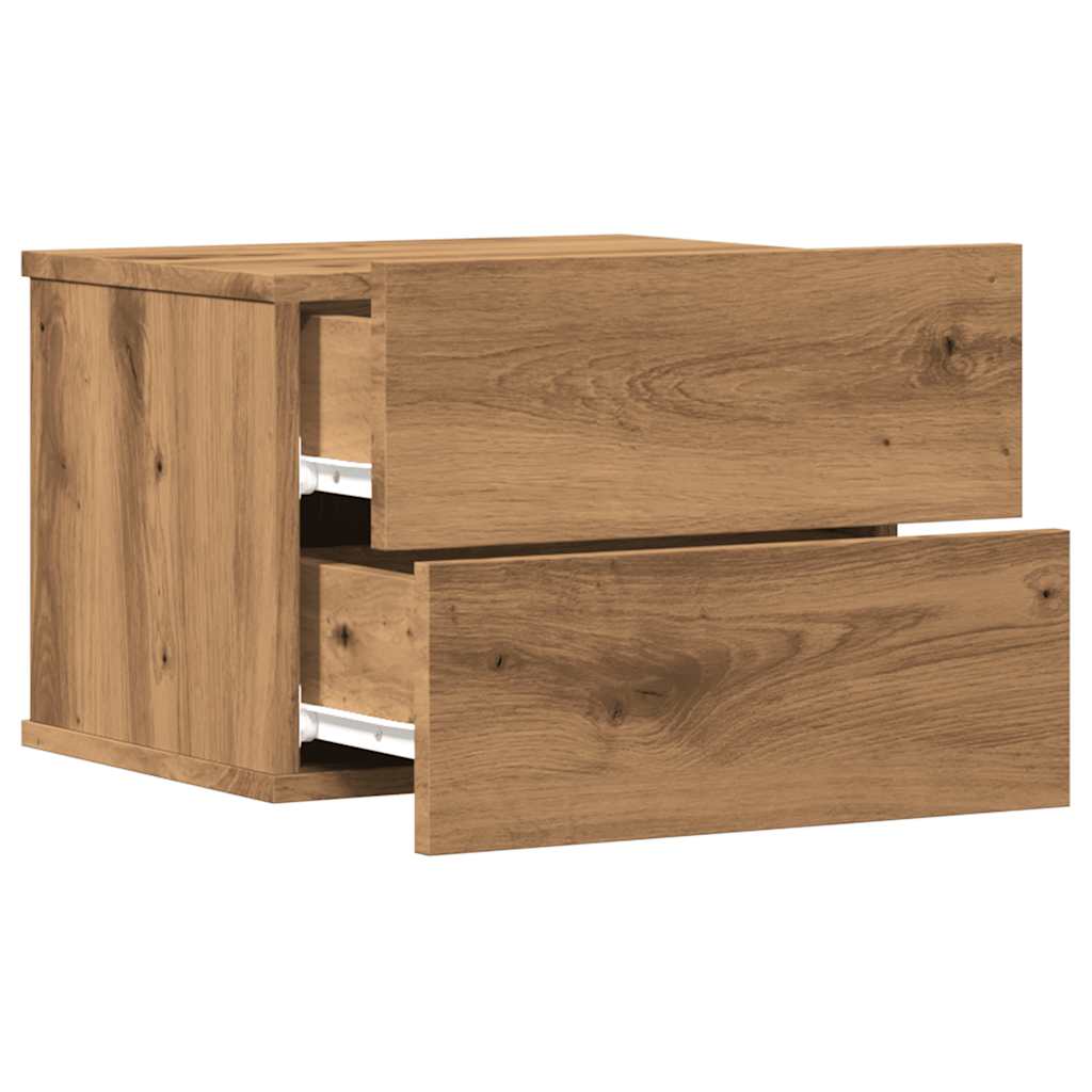 Tables de chevet murales 2 pcs chêne artisanal 40x32x30 cm - XIOS