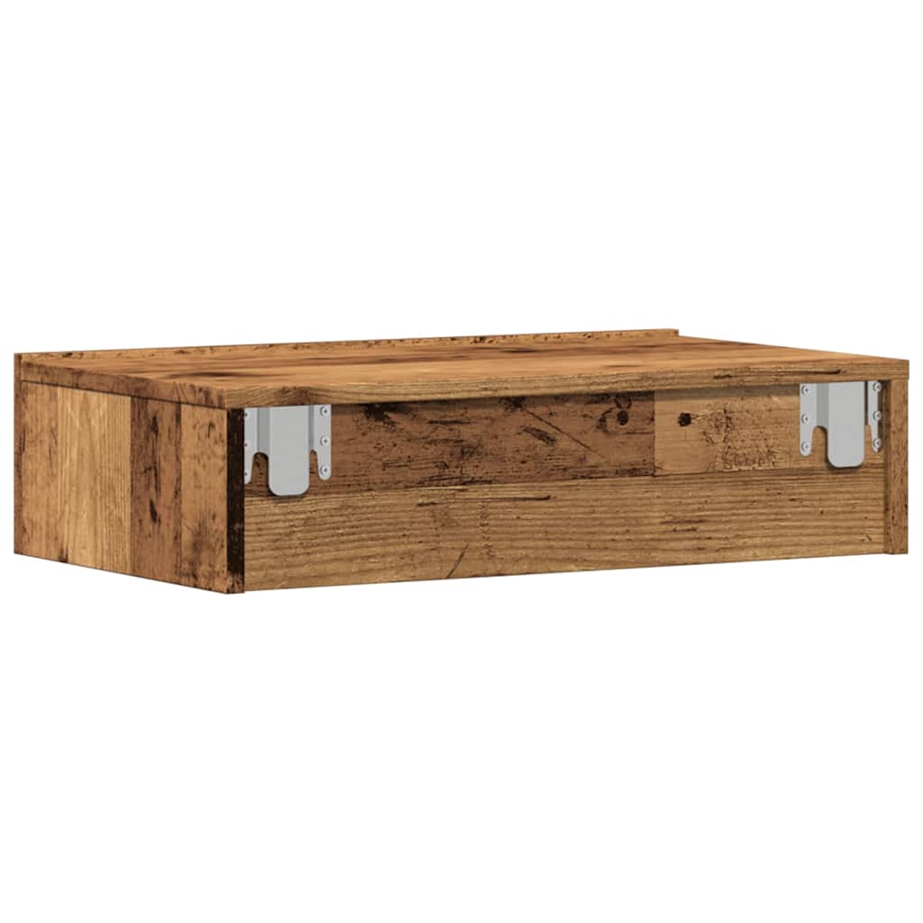 Meuble TV avec éclairage LED vieux bois 60x35x15,5 cm - XIOS