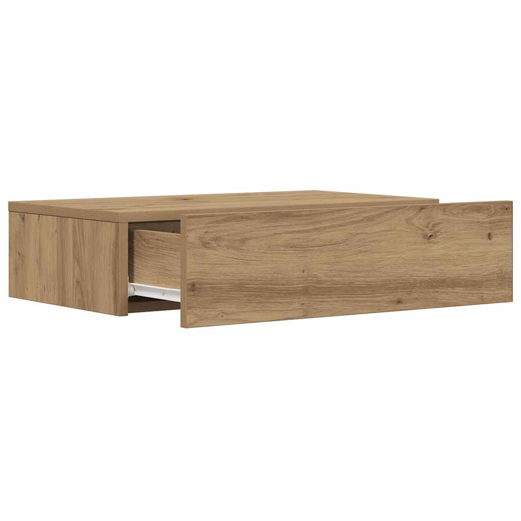 Meuble TV avec éclairages LED chêne artisanal 60x35x15,5 cm - XIOS
