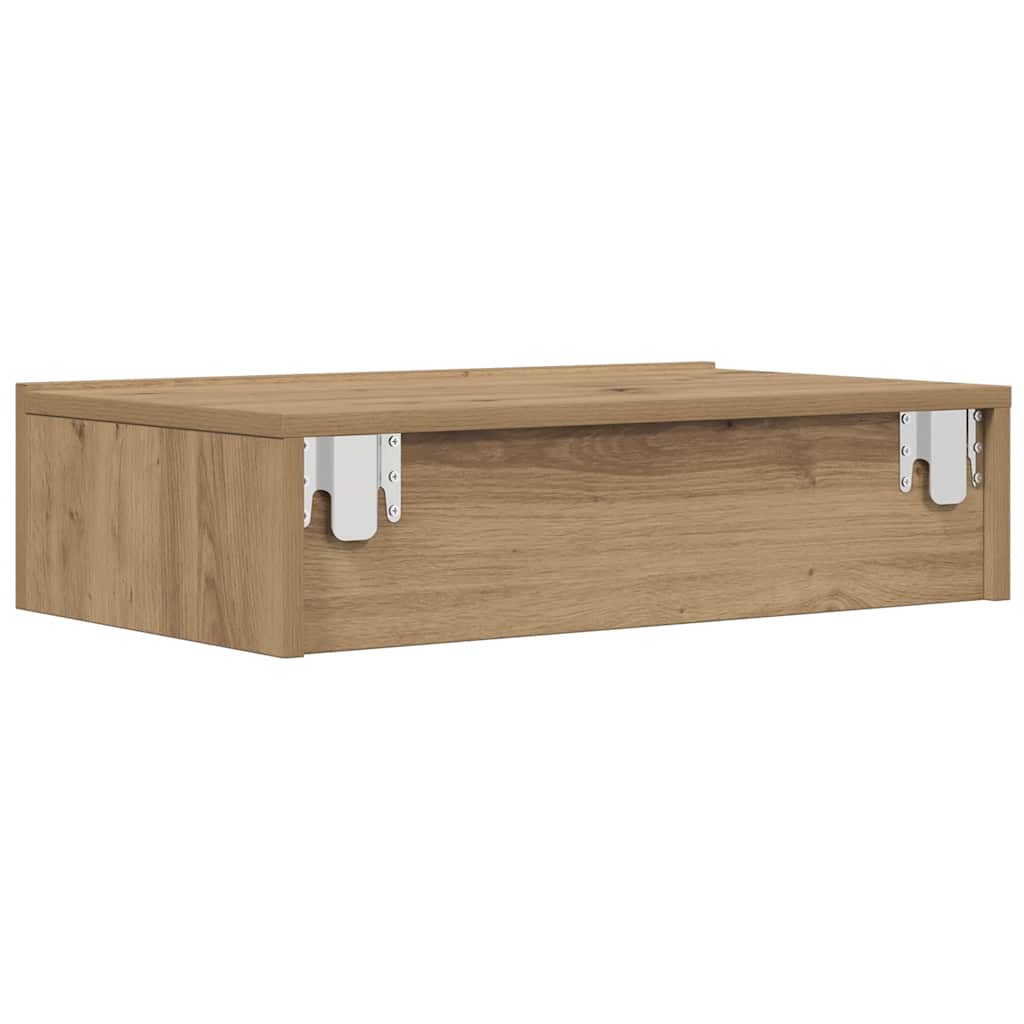 Meuble TV avec éclairages LED chêne artisanal 60x35x15,5 cm - XIOS