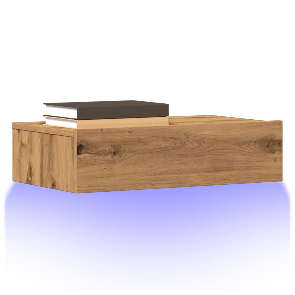 Meubles TV avec éclairages LED 2 pcs chêne artisanal - XIOS