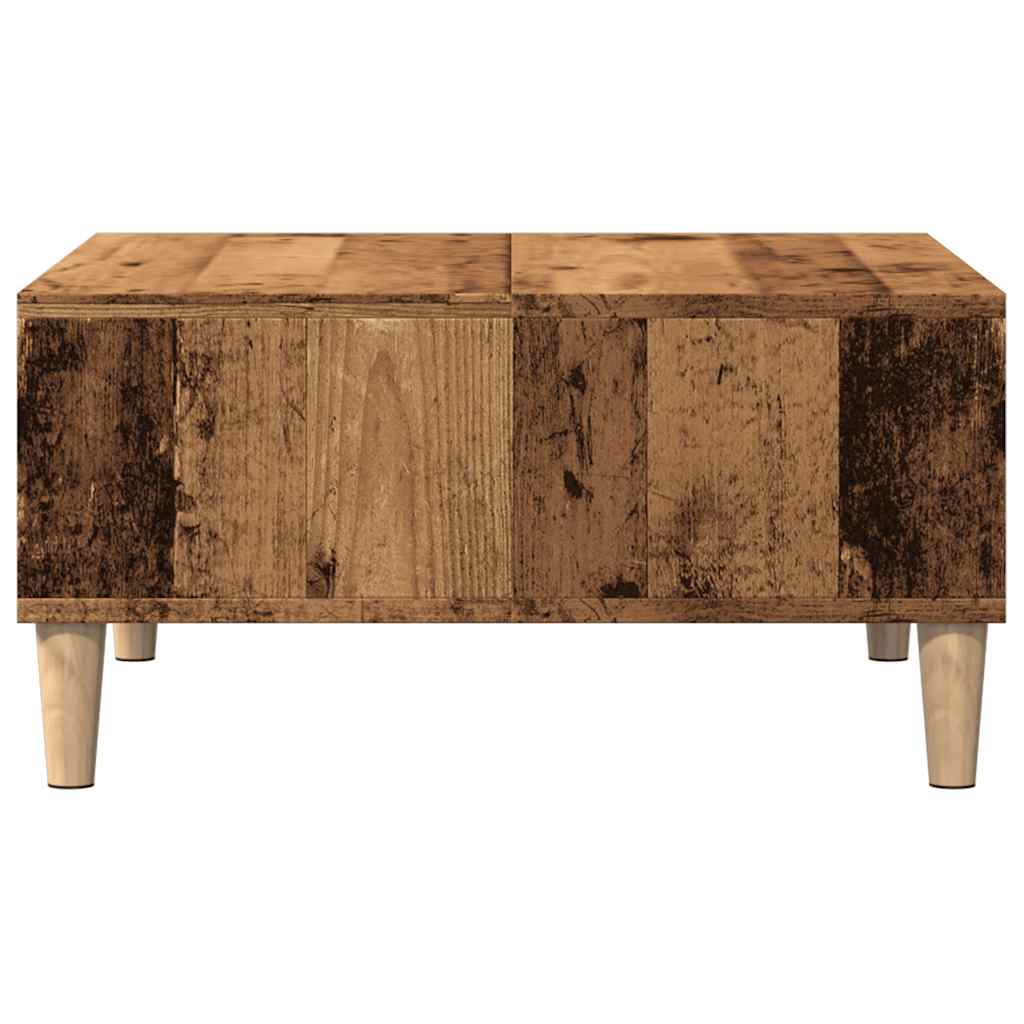 Table basse vieux bois 60x60x30 cm bois d'ingénierie - XIOS