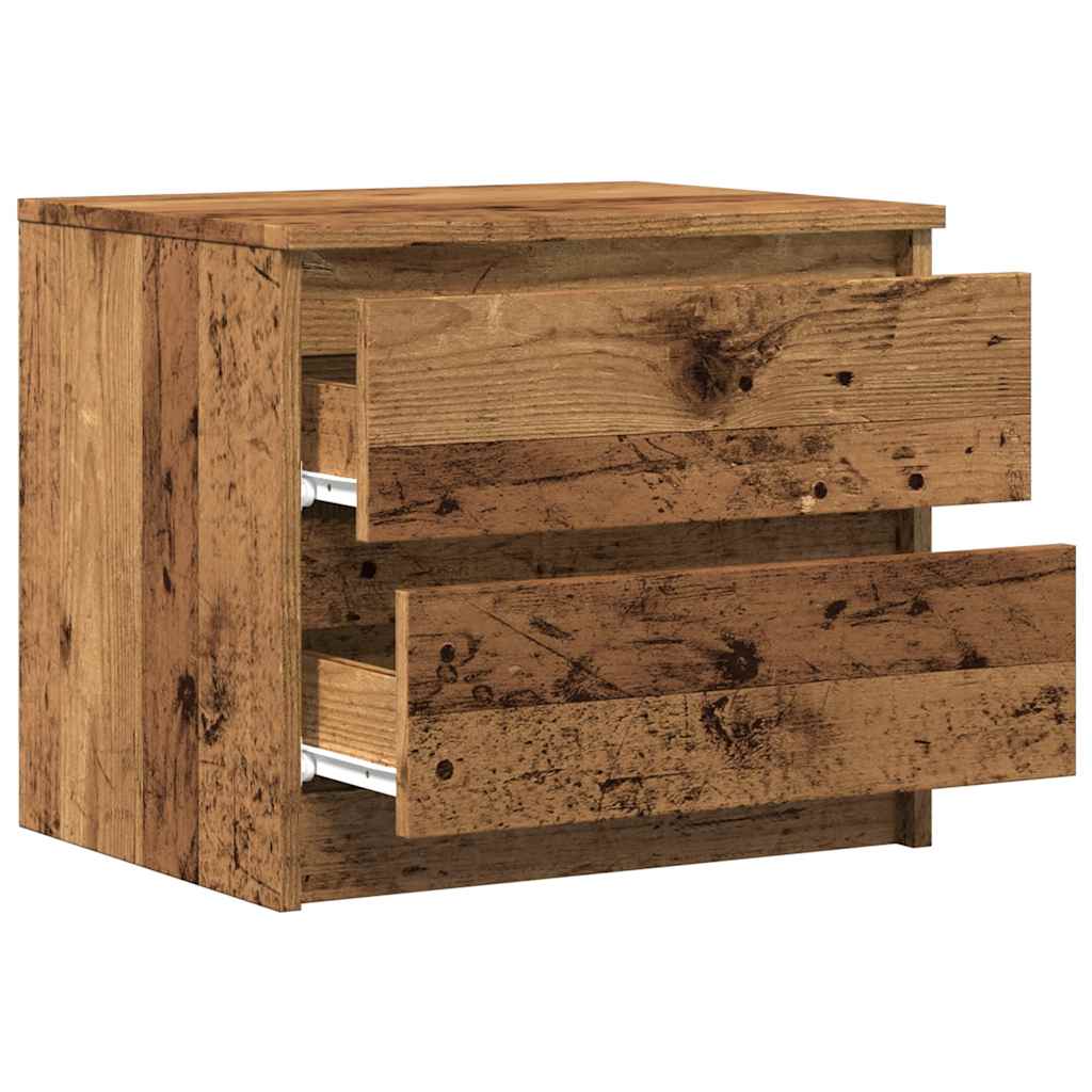 Tables de chevet 2 pcs vieux bois 50x40x43.5 cm bois ingénierie - XIOS