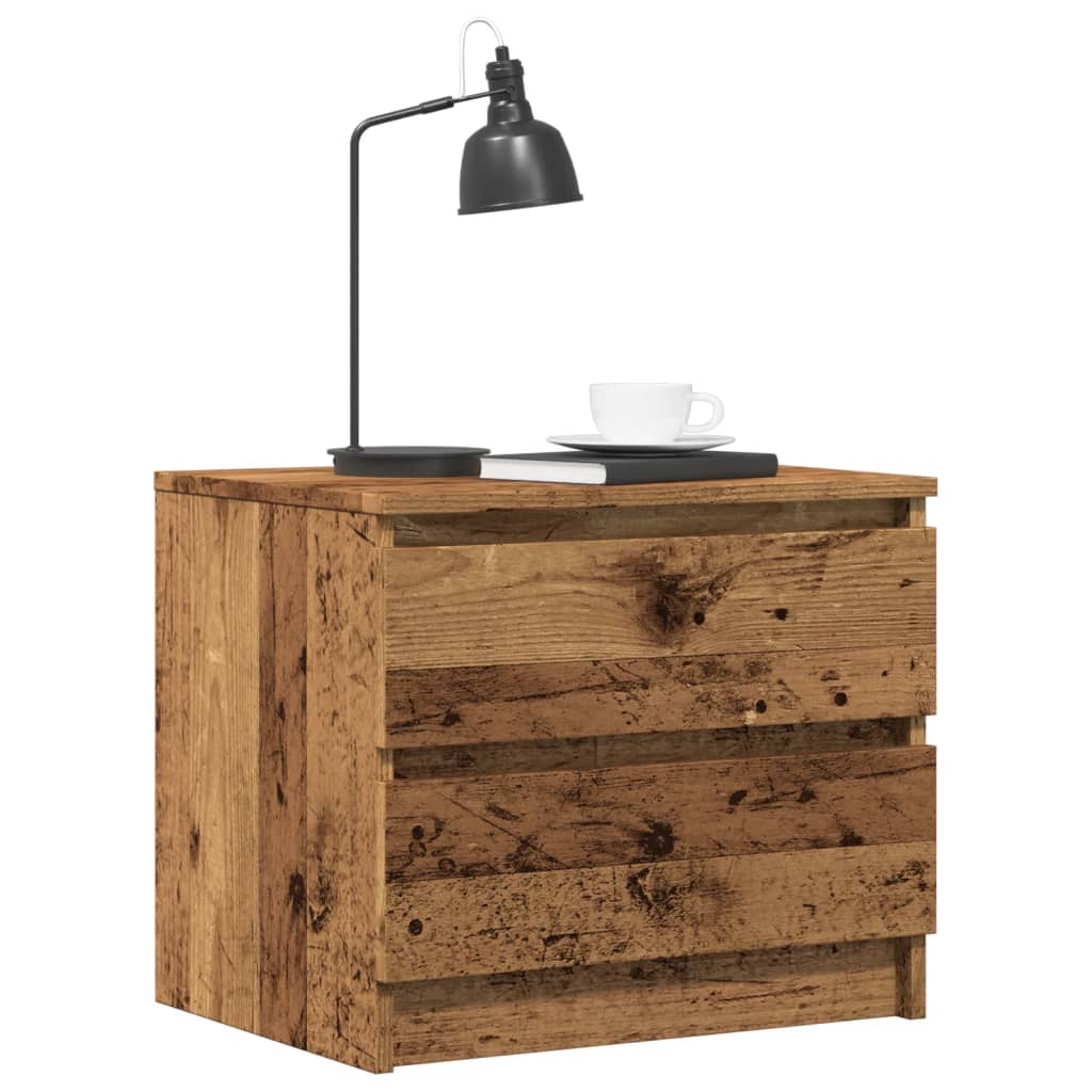 Tables de chevet 2 pcs vieux bois 50x40x43.5 cm bois ingénierie - XIOS