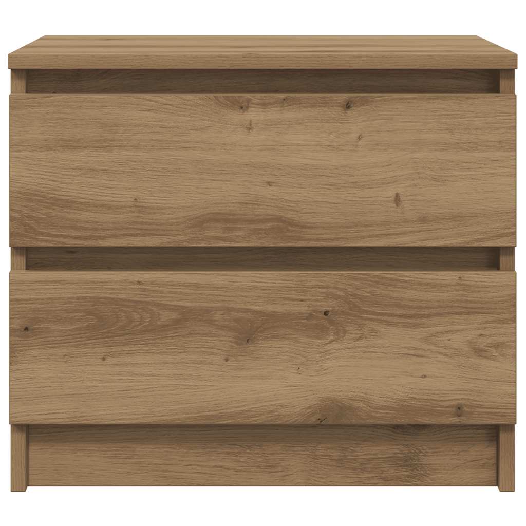 Tables chevet 2pcs chêne artisanal 50x40x43.5cm bois ingénierie - XIOS