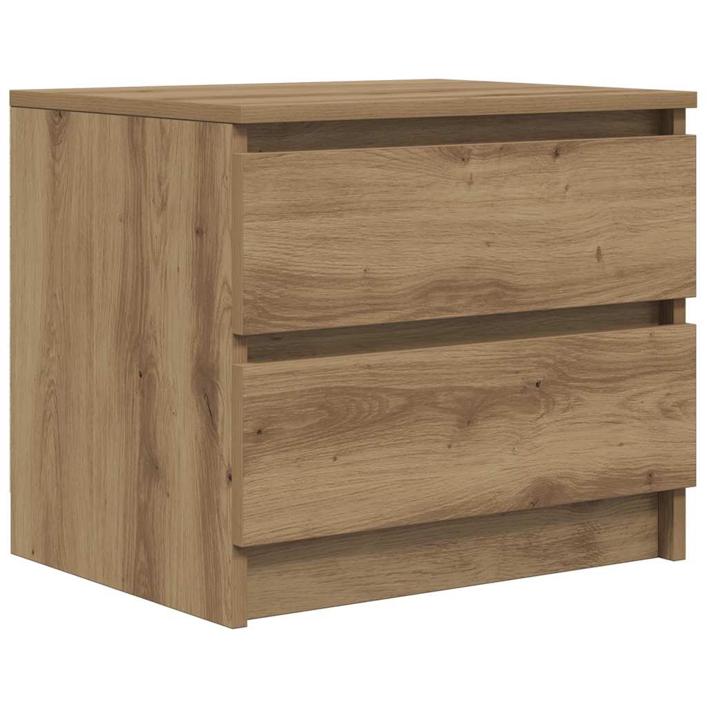 Tables chevet 2pcs chêne artisanal 50x40x43.5cm bois ingénierie - XIOS