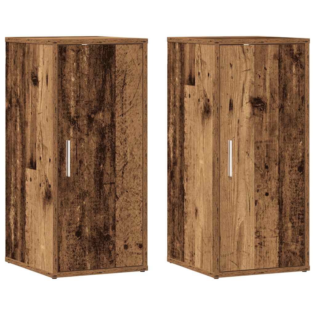 Armoires à chaussures 2 pcs vieux bois bois d'ingénierie - XIOS