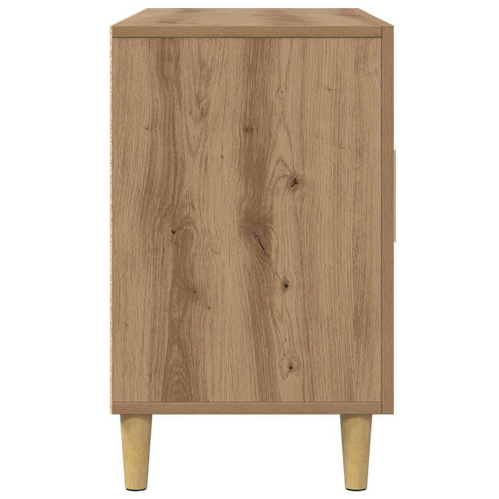 Buffet chêne artisanal 100x36x60 cm bois d'ingénierie - XIOS
