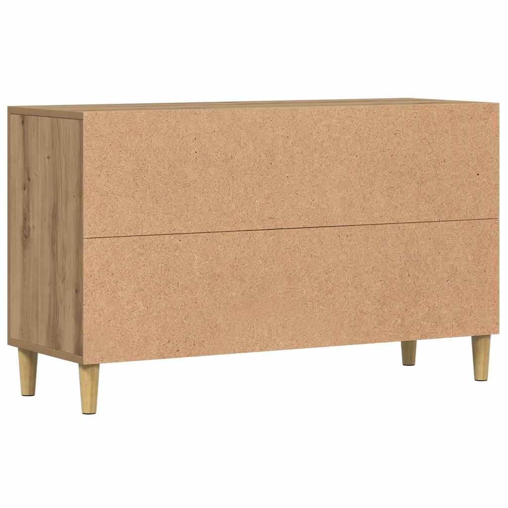 Buffet chêne artisanal 100x36x60 cm bois d'ingénierie - XIOS