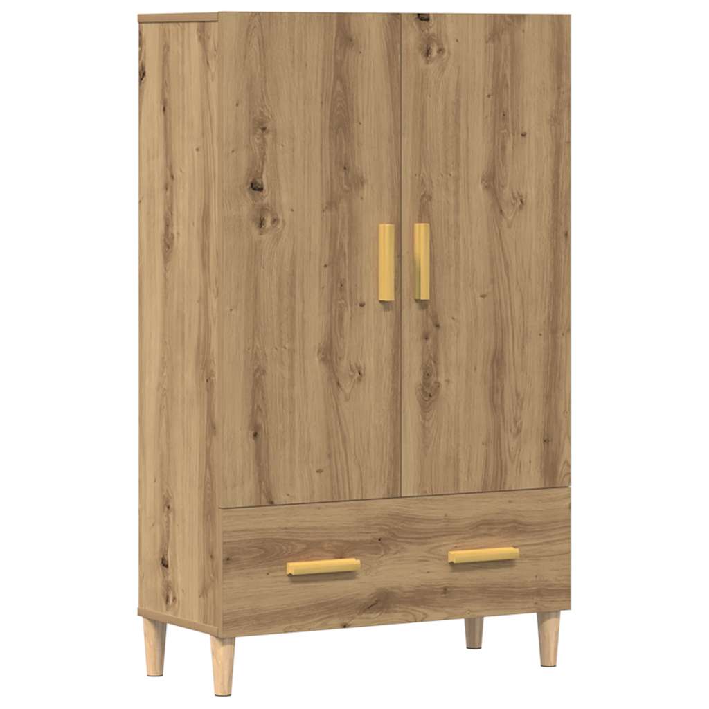 Buffet chêne artisanal 70x31x115 cm bois d'ingénierie - XIOS