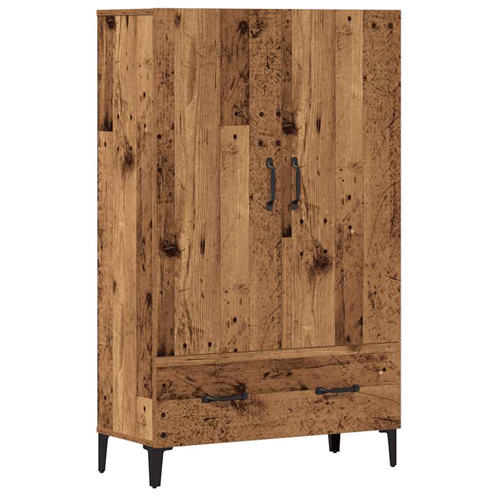 Buffet haut vieux bois 70x31x115 cm bois d'ingénierie - XIOS