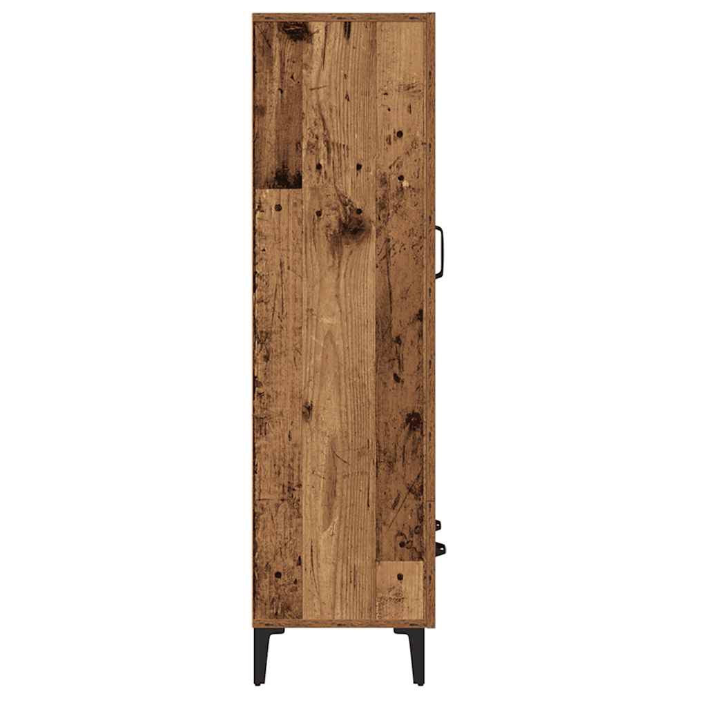 Buffet haut vieux bois 70x31x115 cm bois d'ingénierie - XIOS