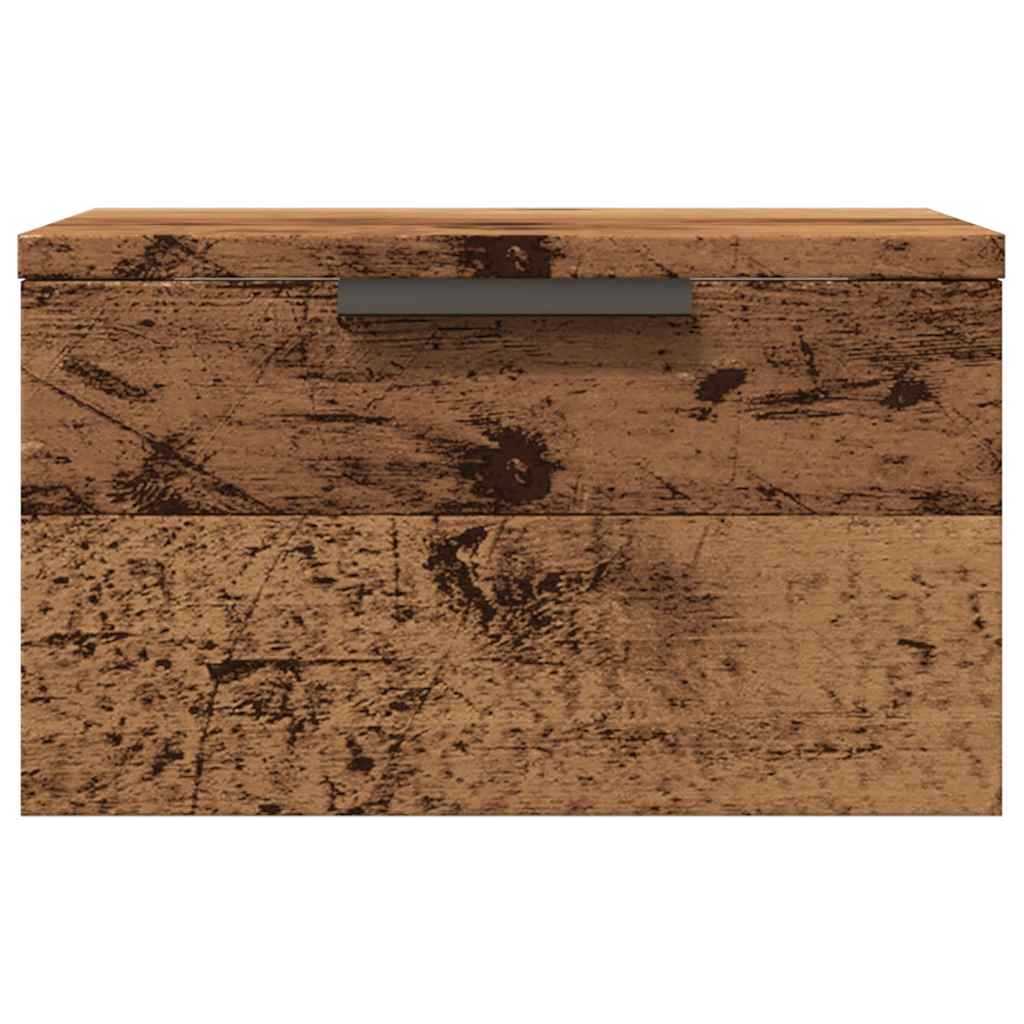 Table de chevet murale vieux bois 34x30x20 cm - XIOS