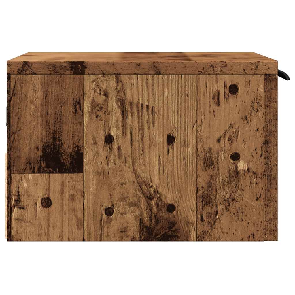 Table de chevet murale vieux bois 34x30x20 cm - XIOS