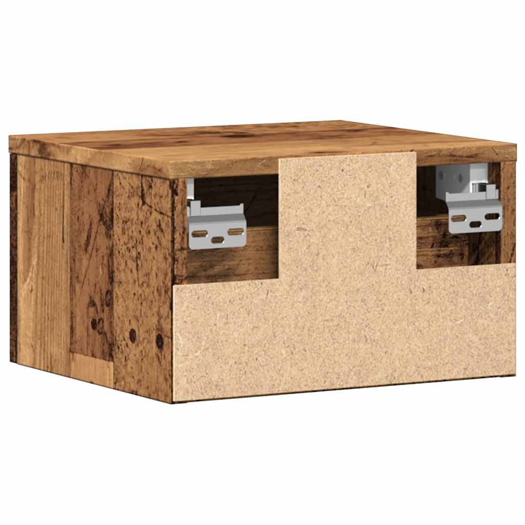 Tables de chevet murales 2 pcs vieux bois 34x30x20 cm - XIOS