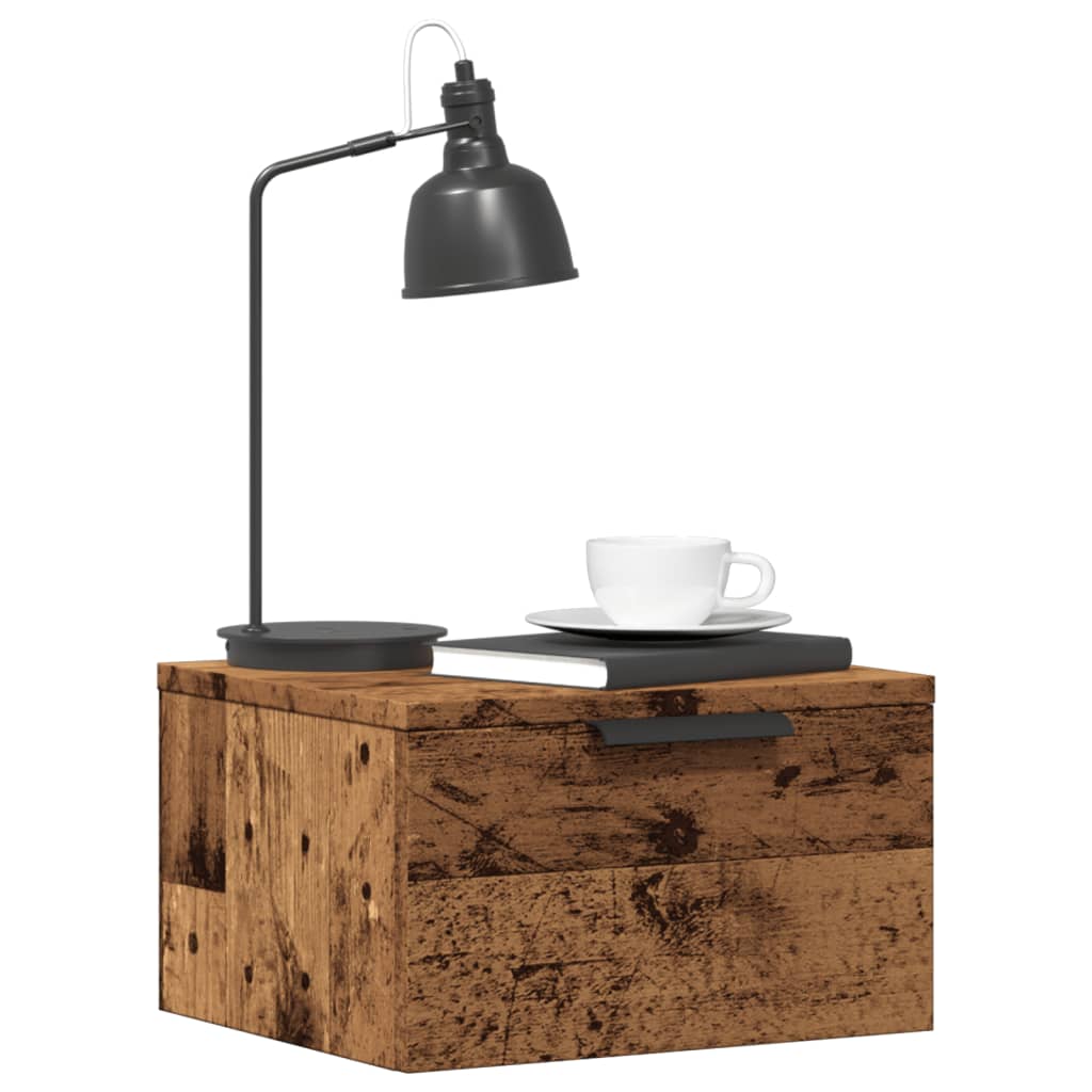 Tables de chevet murales 2 pcs vieux bois 34x30x20 cm - XIOS
