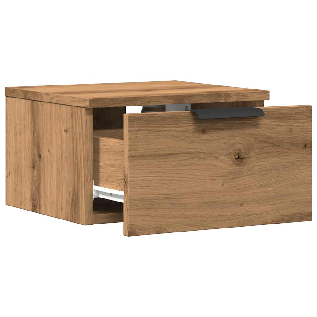 Tables de chevet murales 2 pcs chêne artisanal 34x30x20 cm - XIOS