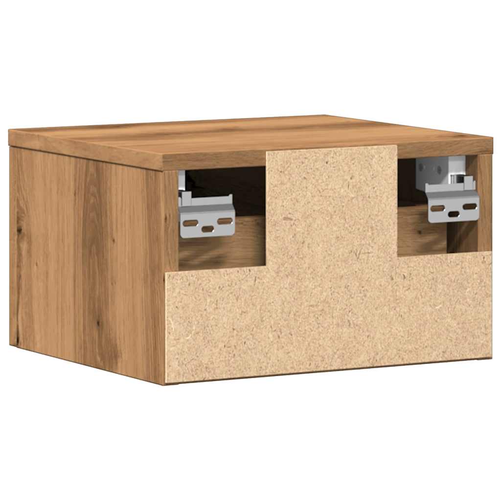 Tables de chevet murales 2 pcs chêne artisanal 34x30x20 cm - XIOS
