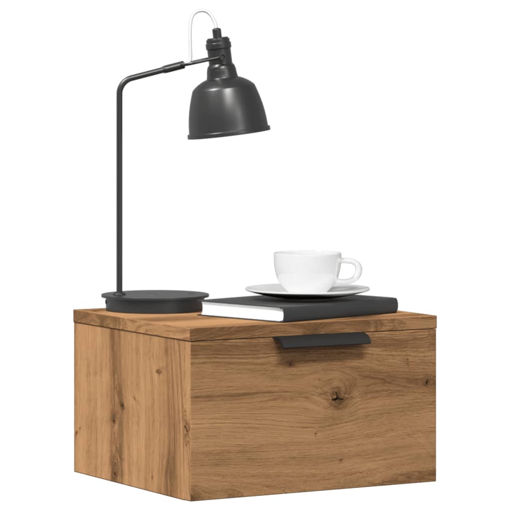 Tables de chevet murales 2 pcs chêne artisanal 34x30x20 cm - XIOS