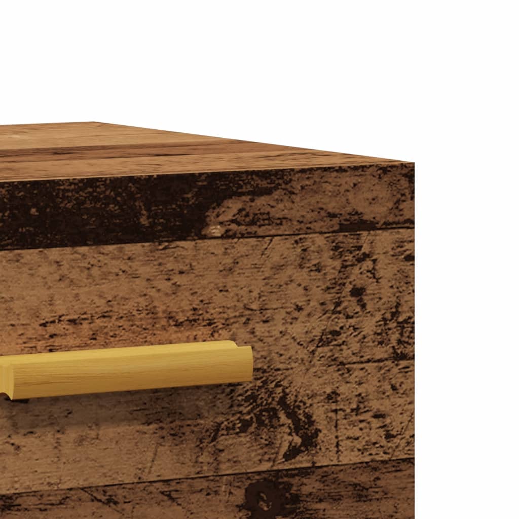 Table de chevet murale vieux bois 35x35x20 cm - XIOS