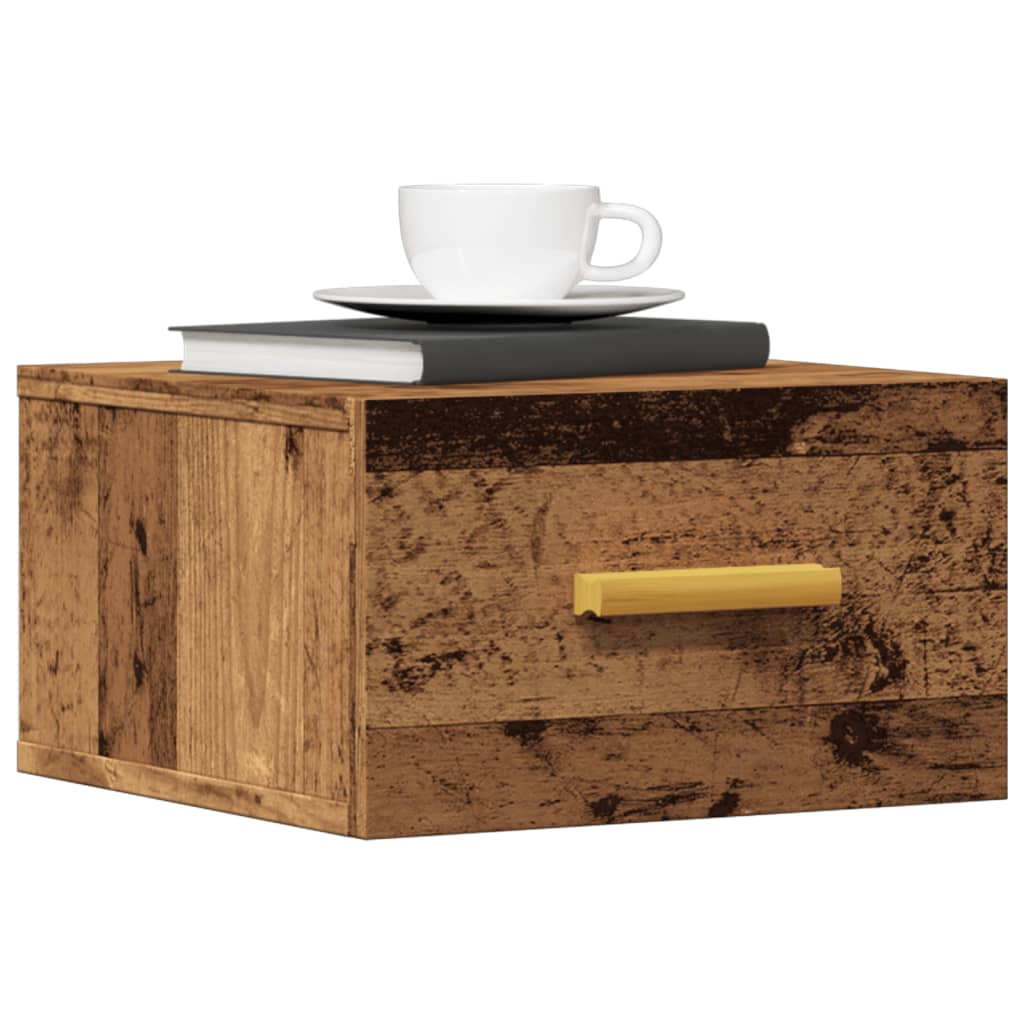 Tables de chevet murales 2 pcs vieux bois 35x35x20 cm - XIOS