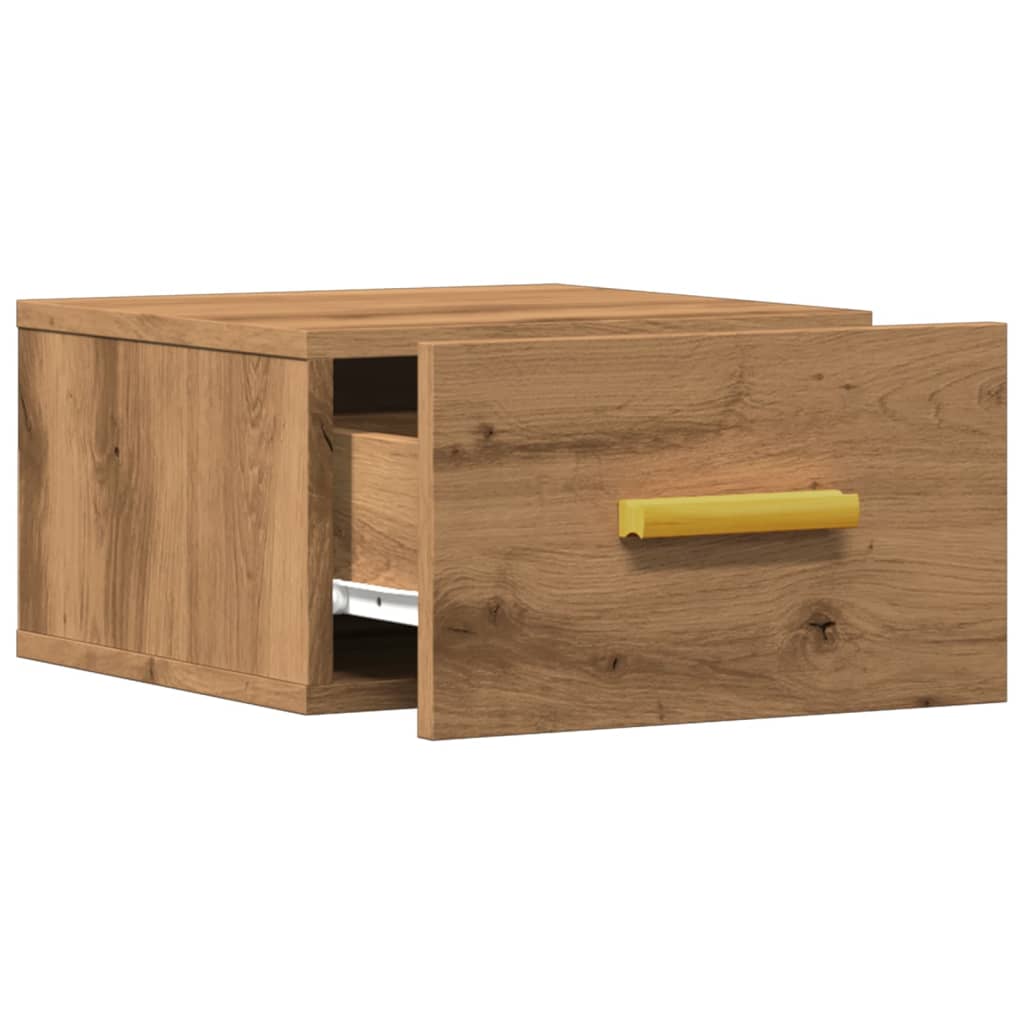 Tables de chevet murales 2 pcs chêne artisanal 35x35x20 cm - XIOS