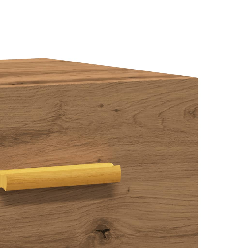 Tables de chevet murales 2 pcs chêne artisanal 35x35x20 cm - XIOS