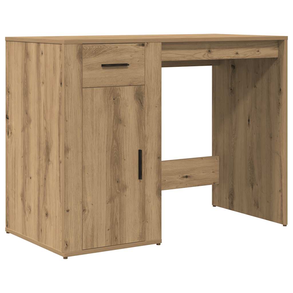 Bureau chêne artisanal 100x49x75 cm bois d'ingénierie - XIOS