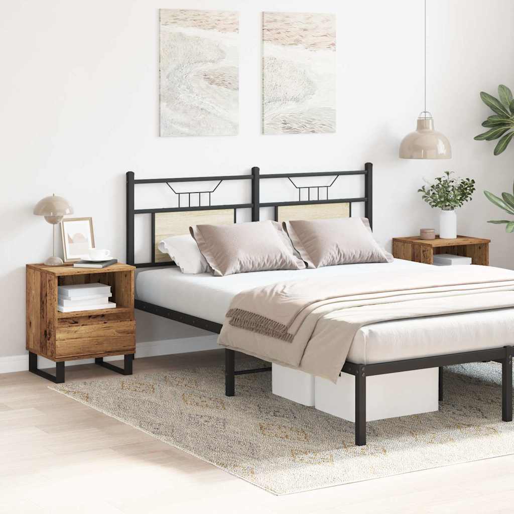 Tables de chevet 2 pcs vieux bois 40x35x50 cm bois d’ingénierie - XIOS