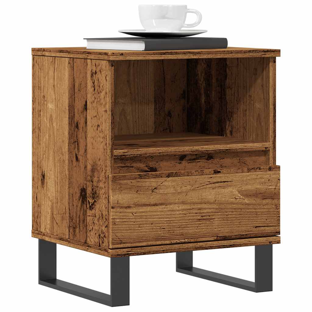 Tables de chevet 2 pcs vieux bois 40x35x50 cm bois d’ingénierie - XIOS