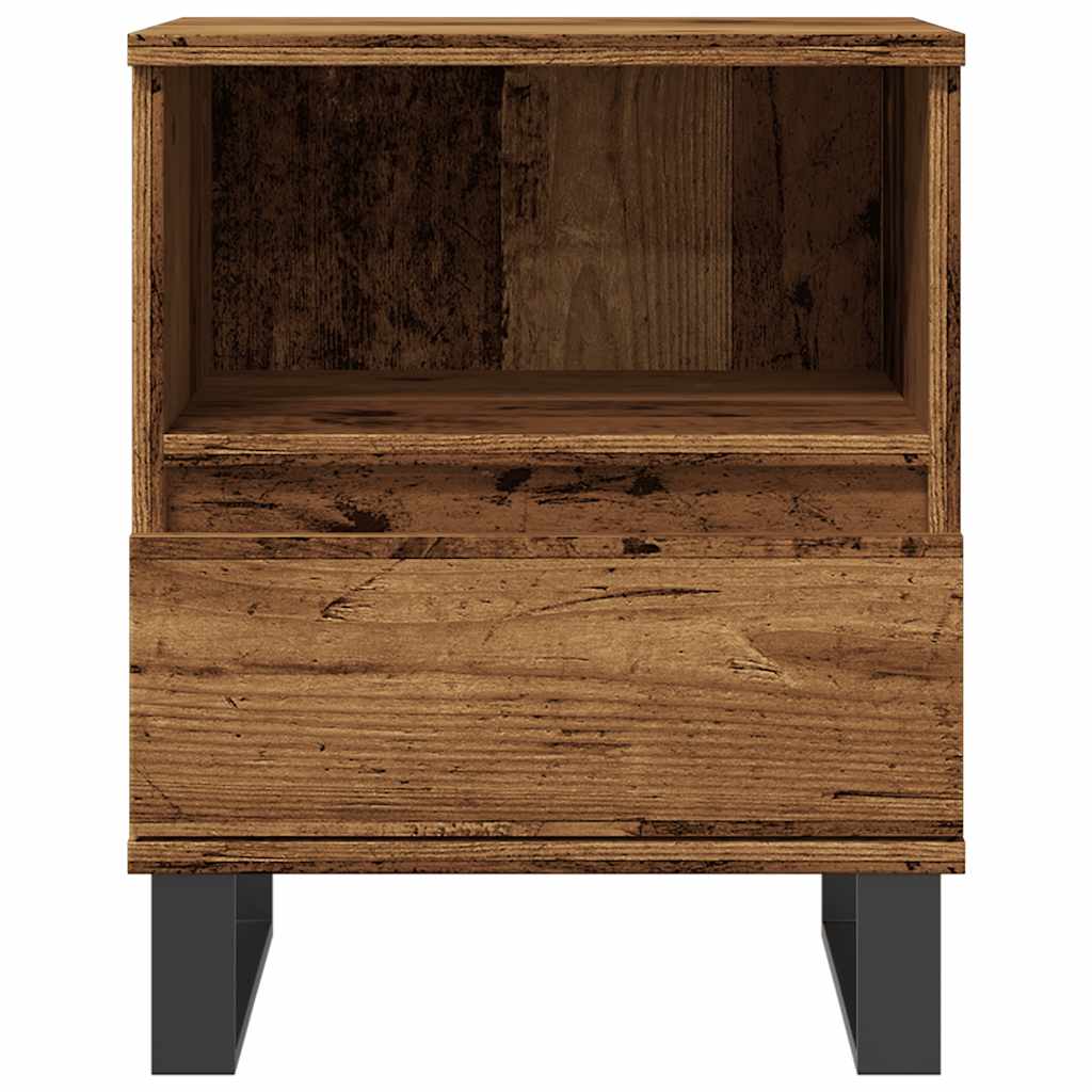 Tables de chevet 2 pcs vieux bois 40x35x50 cm bois d’ingénierie - XIOS