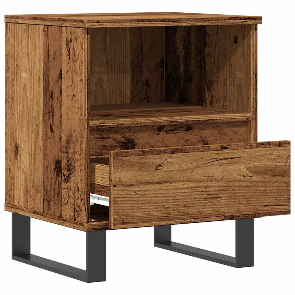 Tables de chevet 2 pcs vieux bois 40x35x50 cm bois d’ingénierie - XIOS