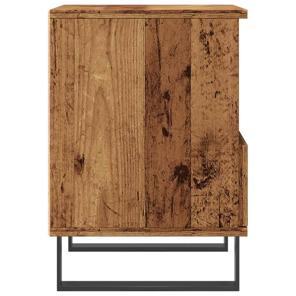 Tables de chevet 2 pcs vieux bois 40x35x50 cm bois d’ingénierie - XIOS