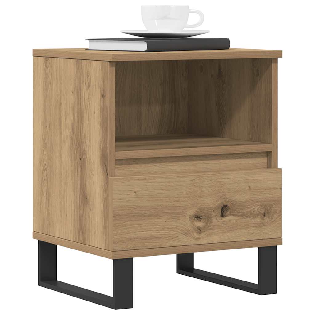 Table de chevet chêne artisanal 40x35x50 cm bois d’ingénierie - XIOS